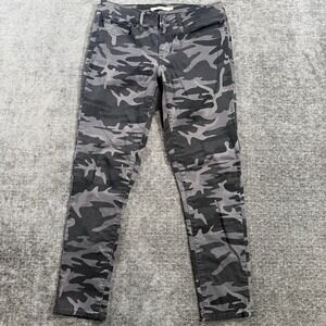 Levi's 711 Skinny Women's Size 27 Black Camo Jeans Low Rise Ankle Stretch Pants